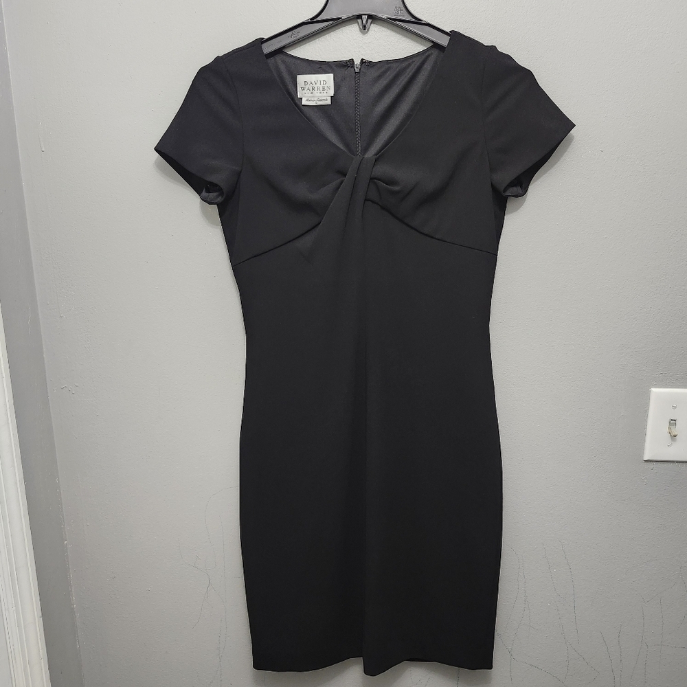 David Warren women's mini dress black size  6 empire waist Y2K 90s